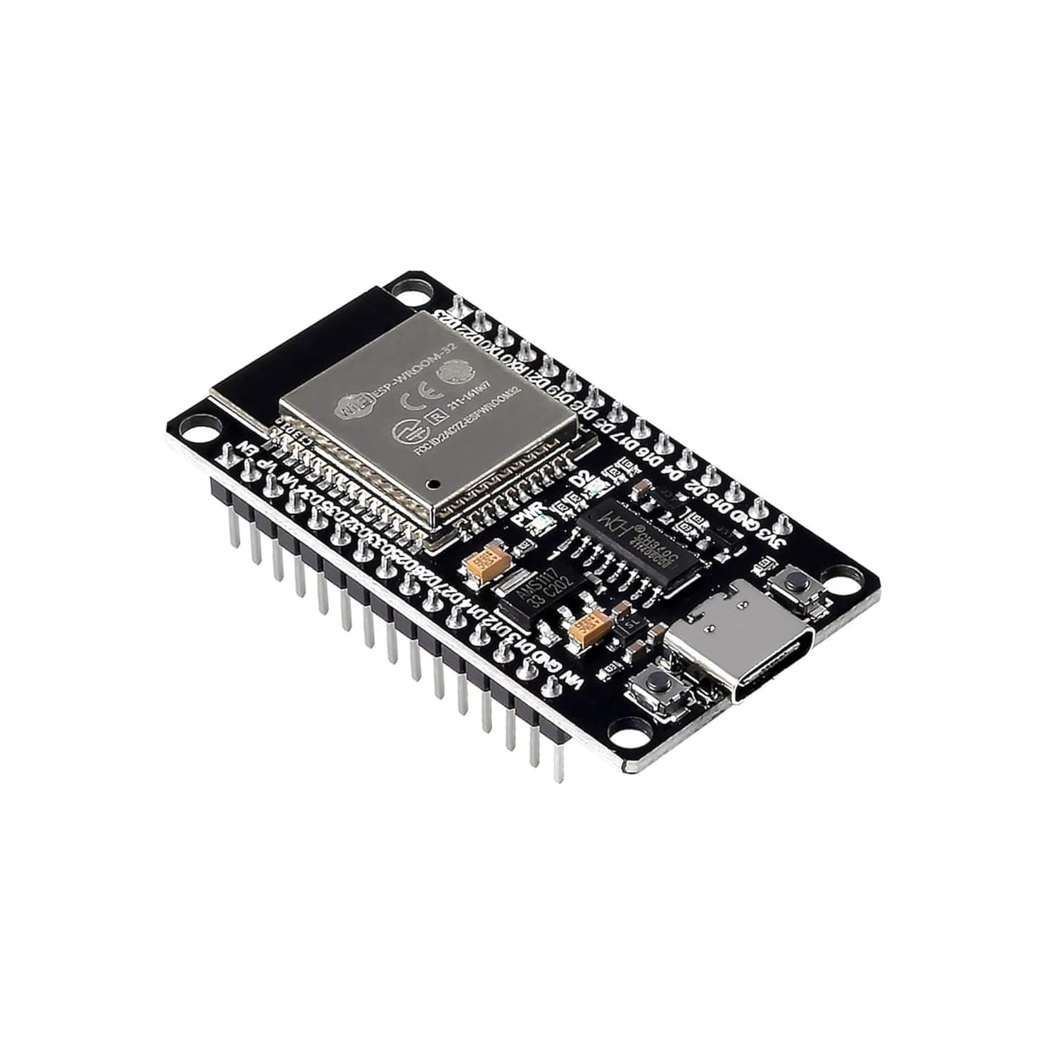 ESP32 WROOM-32 C Type CH340 USB Dual Core WiFi + Bluetooth (30 Pins)