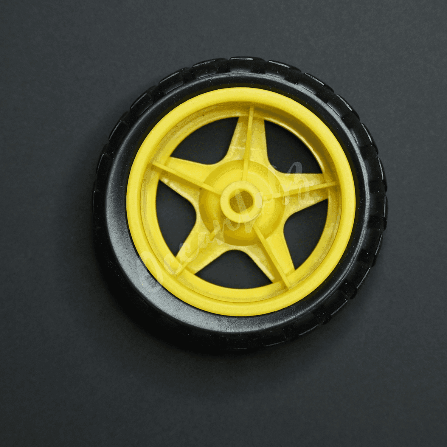 65mm Robot Wheel for BO Motors (Yellow)