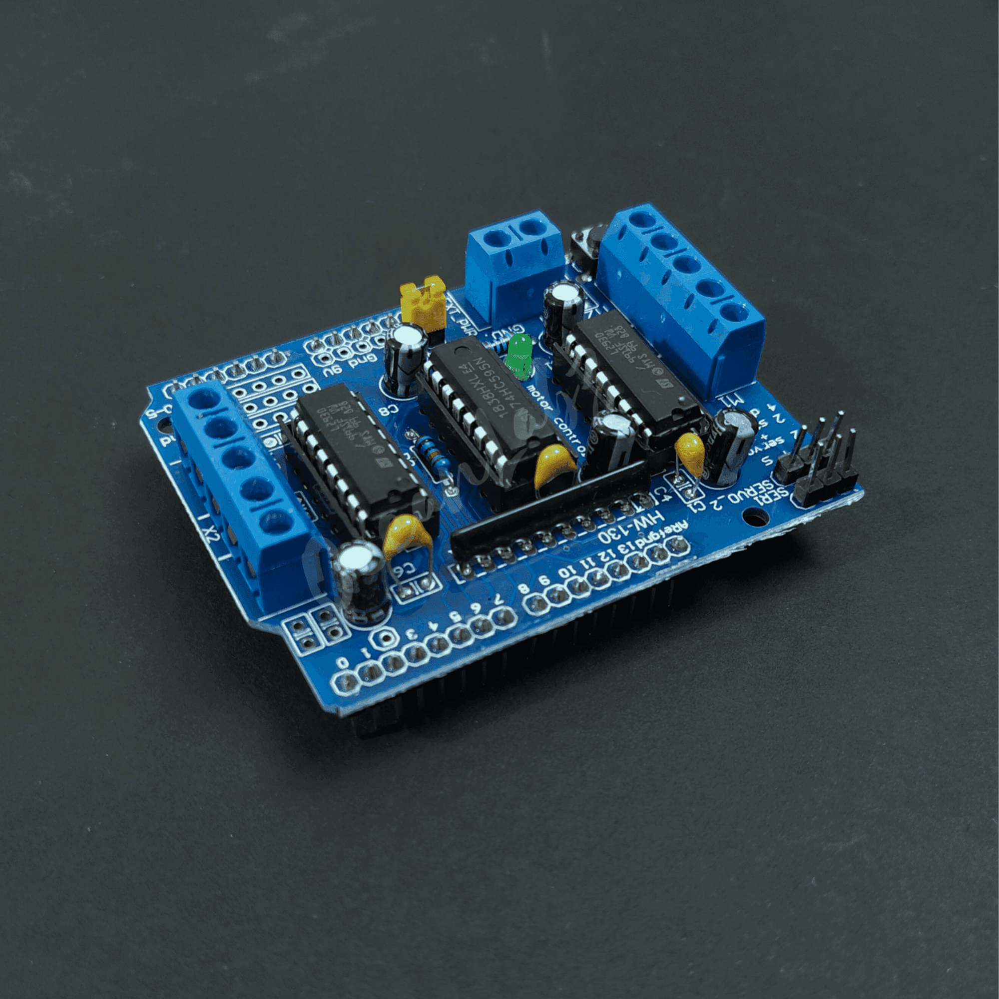 L293D Motor Driver Shield For Microcontrollers-4 Channel Driver-Bipolar Pulse-Width-Method Tested (PWM)