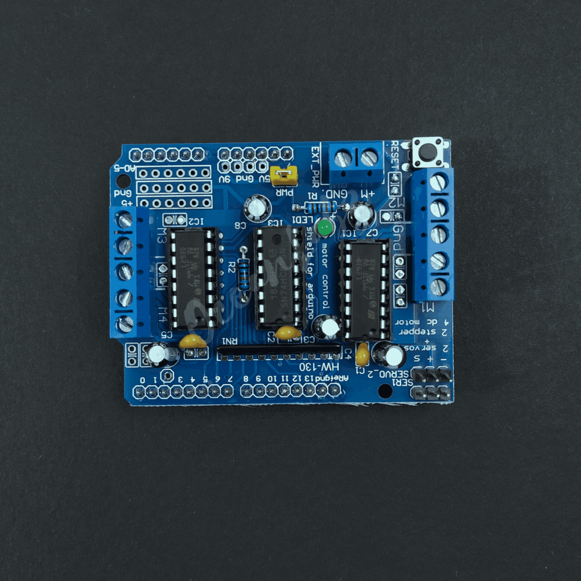 L293D Motor Driver Shield For Microcontrollers-4 Channel Driver-Bipolar Pulse-Width-Method Tested (PWM)