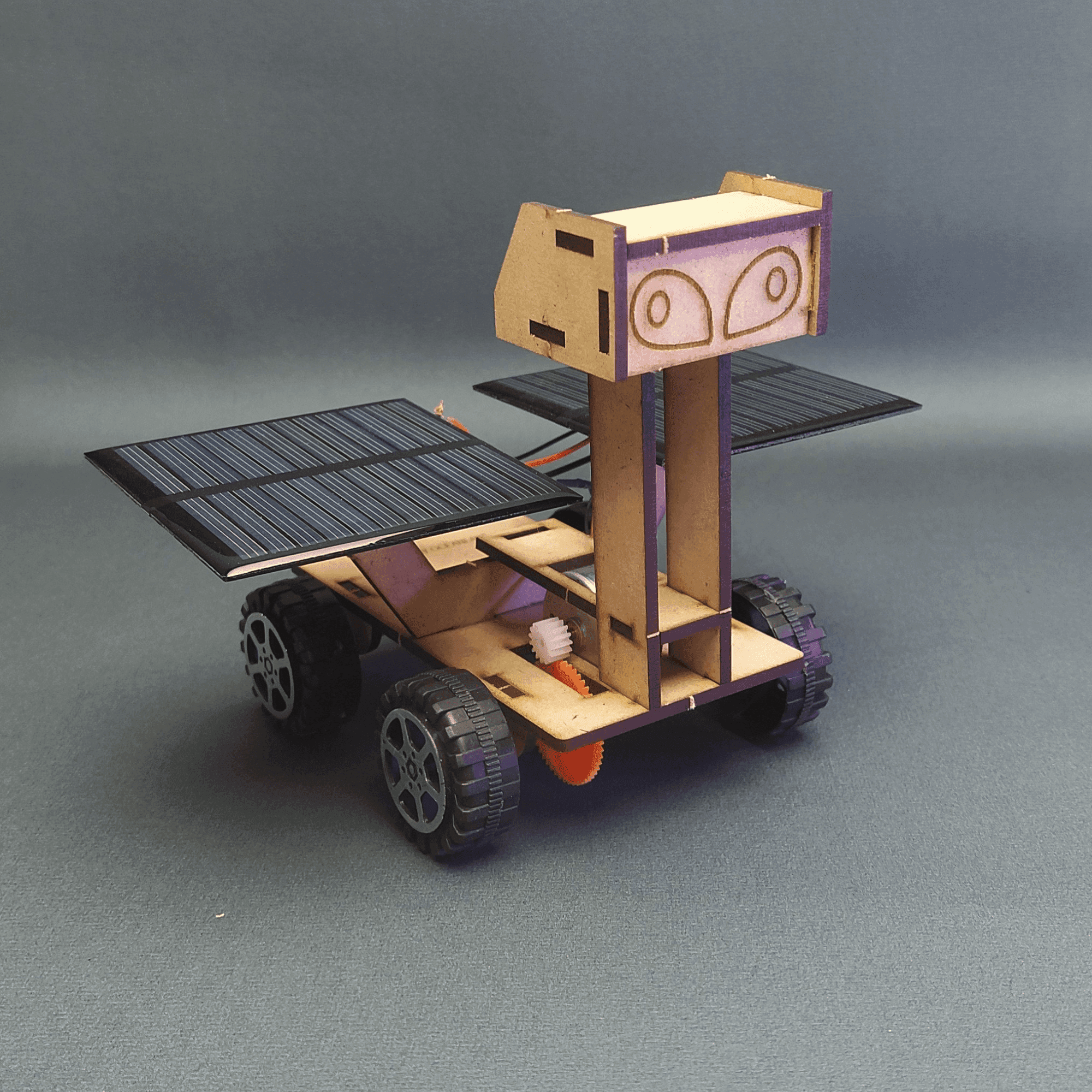 Moon Rover-Lunar Exploration New Assemble Creative Solar DIY Car Motor Robot Kit