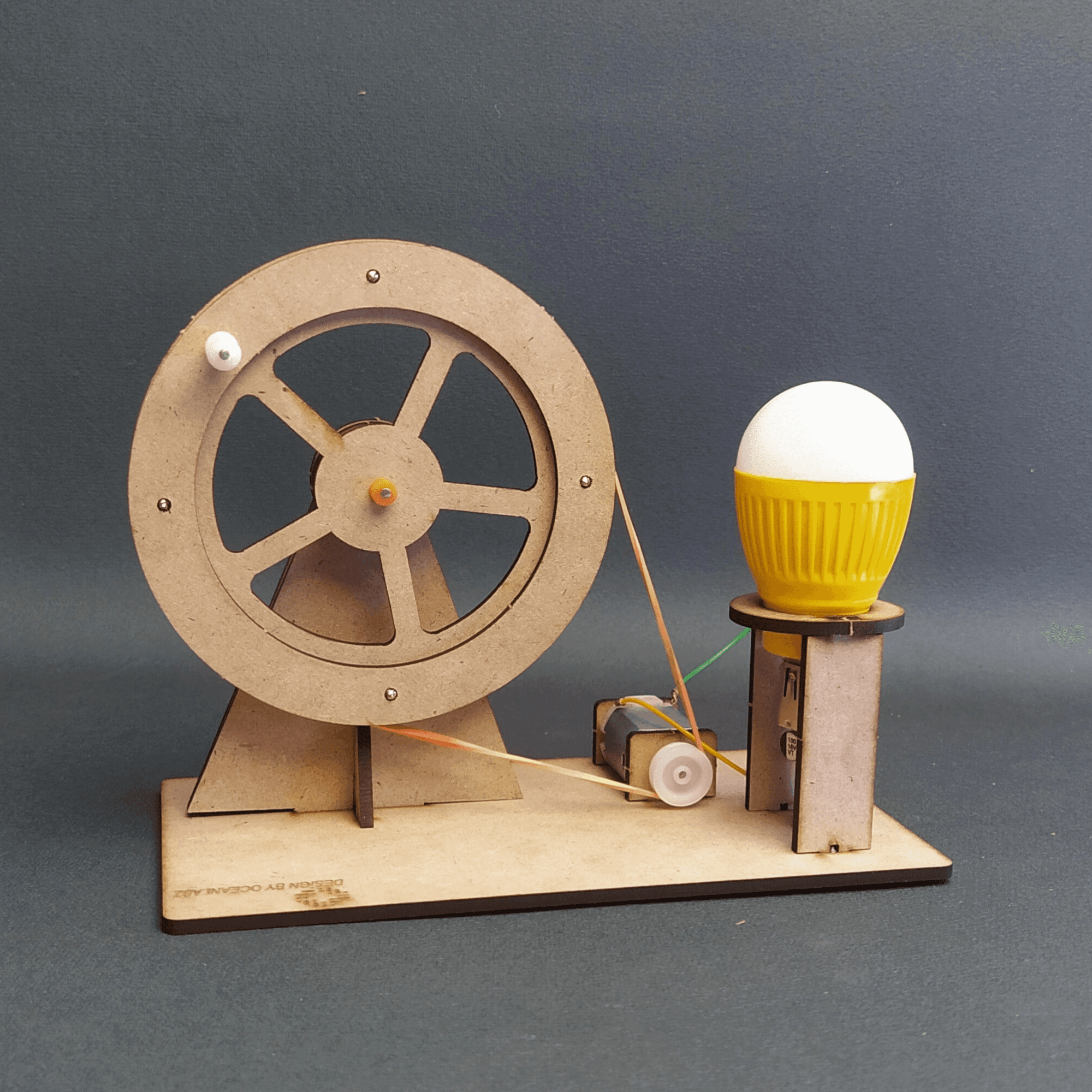 Wooden Building Kits | Hand Crank Electricity Generators | Educational Science STEM Kit with Light Bulb | Birthday Gift for Boys Girls Ages 7 8 10 12 Years | DIY Generator Science Project