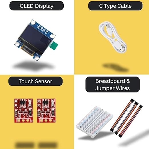 DIY AI Voice Kit with ESP32-S3 Camera Board | OLED, INMP441 Microphone, MAX98357 DAC, Speaker & More! | Smart Voice & Vision Development Kit for AI Projects