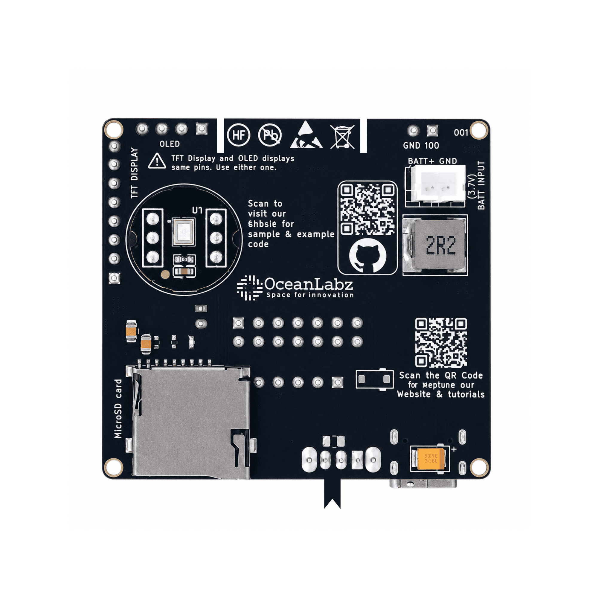 OceanLabz ESP32-S3 AI Explorer Development Board | 16MB Flash + 8MB PSRAM | WiFi + Bluetooth | INMP441 Microphone, MAX98357A Audio, SD Card, USB Type-C | AI, IoT, Voice Assistant & Edge AI