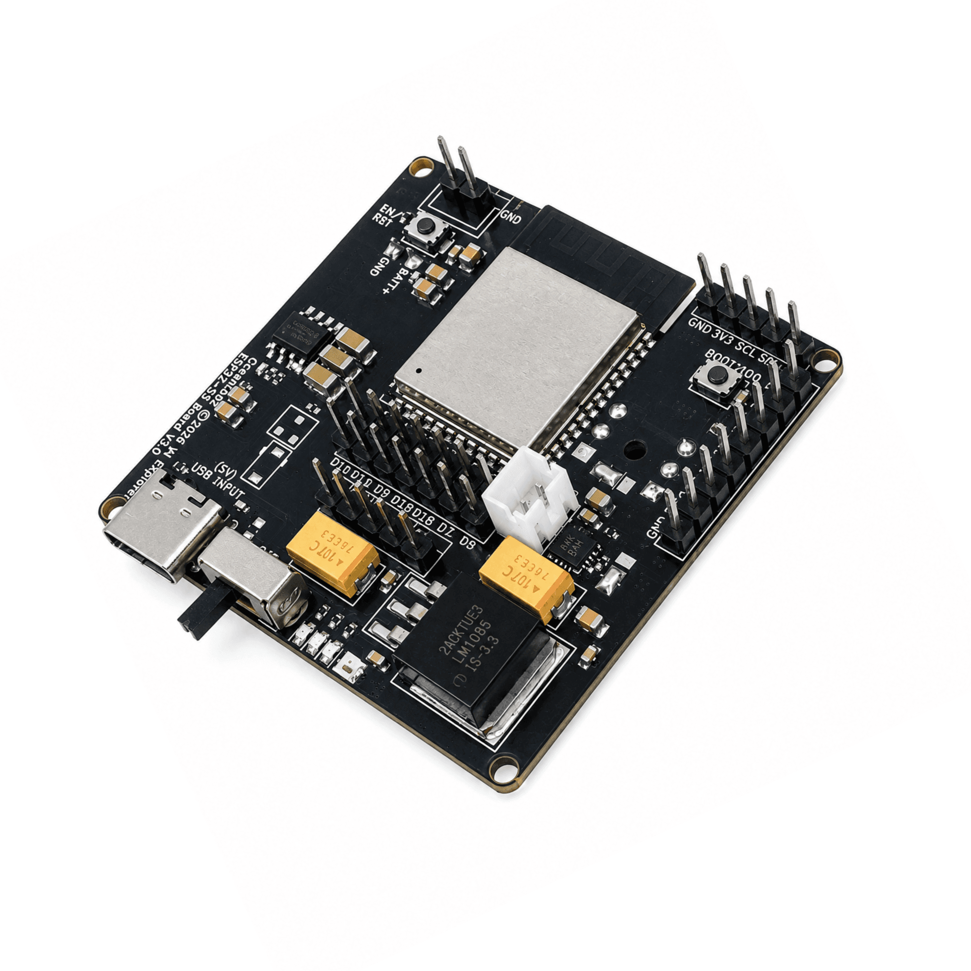 OceanLabz ESP32-S3 AI Explorer Development Board | 16MB Flash + 8MB PSRAM | WiFi + Bluetooth | INMP441 Microphone, MAX98357A Audio, SD Card, USB Type-C | AI, IoT, Voice Assistant & Edge AI